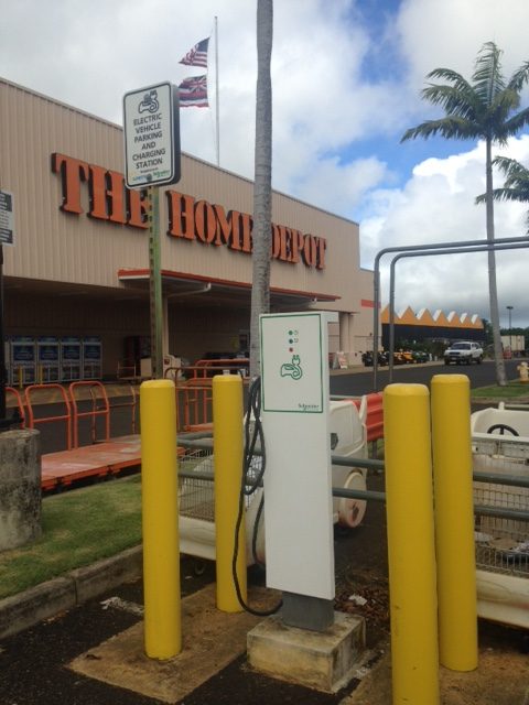 EV charger at Home Depot